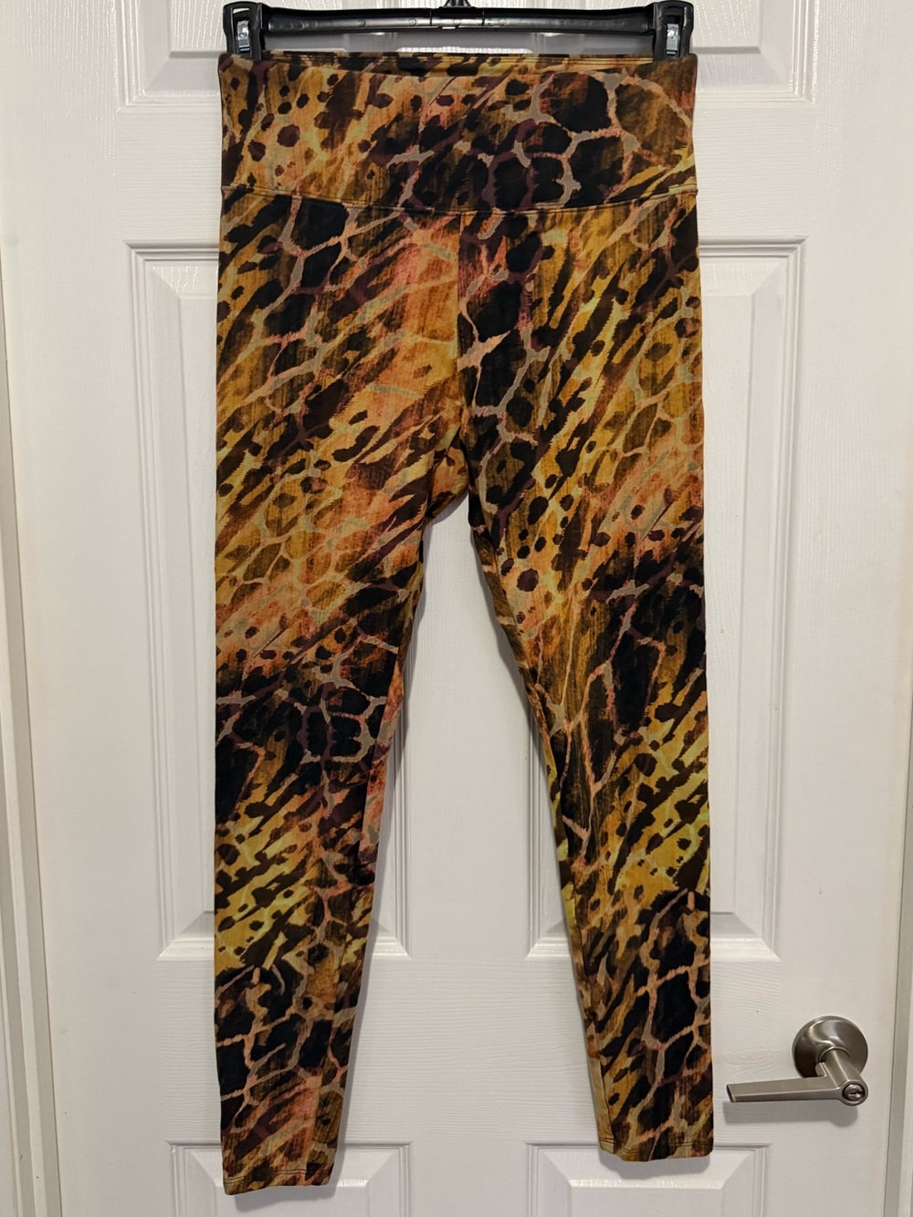 🌟3/$12🌟 Soft Surroundings Print Leggings - Yellow, Brown, Black, Orange